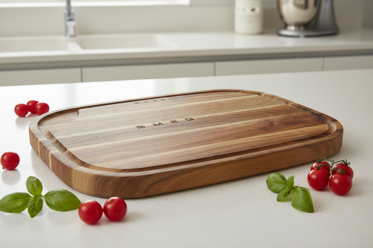 Planche à découper SMEG avec logo bien visible